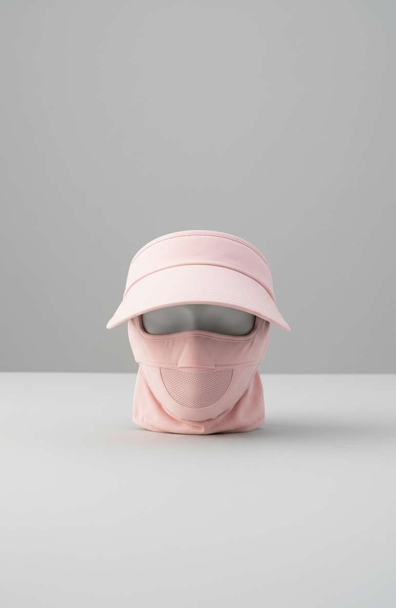 VEYIL UV Protection Visor Cap with Face Mask | UPF 50+ | 99% UV Blockage | Sun Shield for Women